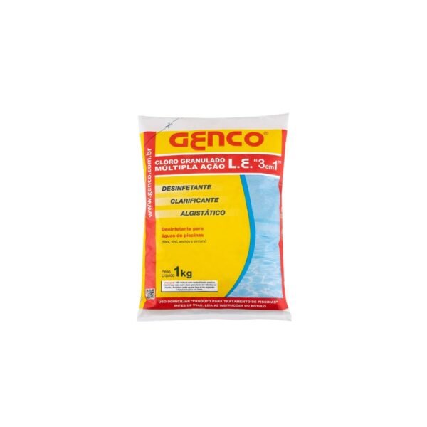 GENCO® L.E. CLORO GRANULADO MÚLTIPLA AÇÃO 3 EM 1 - Imagem 3